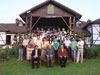 Click to enlarge Meghalaya Governor, Mr. RS Mooshahary taking group photo with foreign student who are on a trip to explore the North Eastern State at Raj Bhavan, Shillong