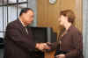 USA Consulate General Ms Beth A Payne calling on the Meghalaya Chief Minister, Dr D D Lapang in his office chamber during her visit to Shillong 