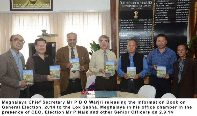 Click to enlarge Releasing of the Information Book on General Election, 2014