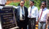  Meghalaya Chief Minister, Dr D D Lapang laying the foundation stone of the Common Facility Centre for Vanya Silk at Umsawnongbri, Ri Bhoi District