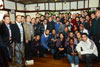 The Dalai Lama at the photo session with media fraternity 
