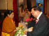 Click to enlarge Meghalaya CM, Dr D D Lapang giving away the Teacher Day 2007 State award to Mrs J Shylla, one of State Awardees at the Soso Tham Auditorium