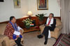 Click to enlarge Mr. Jigme Tshultim, Speaker National Assembly (Lower House) of the Parliament of Bhutan with Meghalaya Governor Mr. R. S. Mooshahary at Raj Bhavan