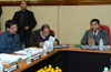 Meghalaya CM Dr. Mukul Sangma briefing Media Persons after the Cabinet Meeting