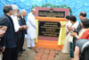 Click to enlarge The Union Minister for Human Resource Development Dr. M.M. Pallam Raju while laying the Foundation Stone of the English & Foreign Language University at Umsawli