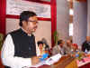 Meghalaya CM, Dr Donkupar Roy speaking at the inaugural function of the 2-day workshop on Disaster Preparedness in Meghalaya at Lady Keane college, Shillong