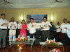 Click to enlarge Meghalaya CM Dr. Mukul Sangma launching the advertisement booklet on IDBLP during the inauguration of the multi facility centre at Zikzak