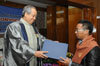 Click to enlarge Meghalaya Governor, Mr. R S Mooshahary handing over the certificate to Gold Medalist Somingam Mawon at the 26th Convocation of IGNOU held at Don Bosco Youth Centre, Shillong