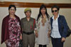 Click to enlarge Everester, Wansuk Myrthong posing for photograph alongwith Home Minister, Mrs. R Warjri, Social Welfare Minister, Ms. D C Marak and Urban Affairs Minister, Dr. A Lyngdoh