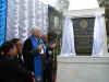 Click to enlarge The Moderator of the Presbyterian Church of Wales, Rev. Dr John Tudno Williams unveiling the commemorative plaque of the Birth Bicentenary of Rev Thomas Jones