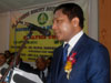 Meghalaya CM, Dr Mukul Sangma speaking at the inauguration of the Dialysis Unit installed at Dr H Gordon Roberts Hospital