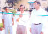 Meghalaya Deputy Chief Minister, Dr D Roy inaugurating the Meghalaya Pavilion at the IITF 2006 in Pragati Maidan, New Delhi on November 14, 2006