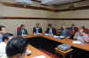 Click to enlarge Meghalaya Chief Minister, Dr. Mukul Sangma attending the border area meeting at Committee Room, Yojana Bhavan, Shillong