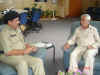 Click to enlarge Inspector General, BSF, Mr J P Sinha calling on the Meghalaya CM, Mr J D Rymbai at his office chamber