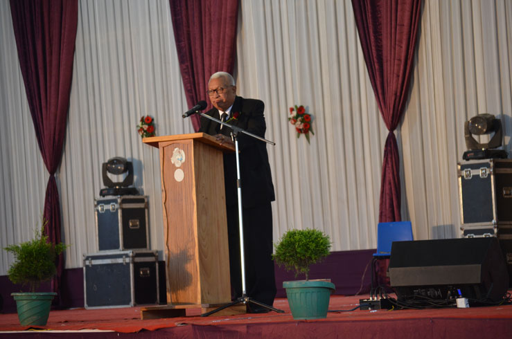 Click to enlarge Chief Adviser to the Government of Meghalaya Dr D D Lapang speaking at the concluding day of NEHU Varsity Fest 2017