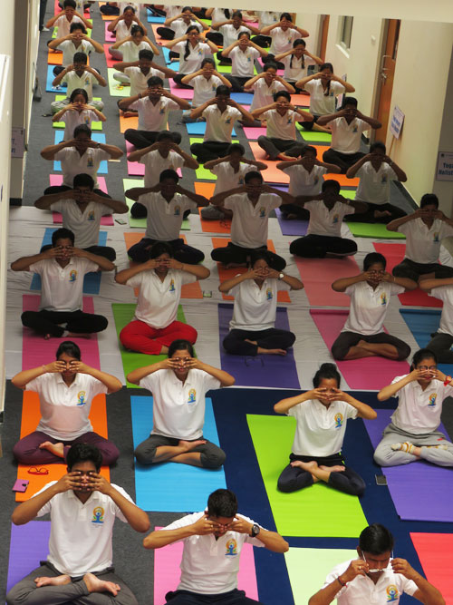 Click to enlarge World Yoga Day celebration at NEIAH, Mawdiangdiang, Shillong on 21-06-2017