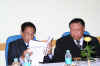 Union Minister of DONER, Mr. B.K. Handique going through the Memorandum submitted by Dr. D.D. Lapang, Chief Minister of Meghalaya