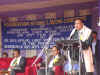 Click to enlarge Meghalaya CM, Dr D D Lapang speaking at a function to mark the laying of the foundation stone of the Jawahar Navodaya Vidyalaya, East Khasi Hills District at Mawphlang