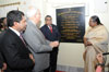 Click to enlarge CJI, Justice Altamas Kabir flanked by CJ, HC of Meghalaya Smt T. Meena Kumar after unveiling the plaque to mark the inauguration of High Court of Meghalaya