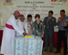Click to enlarge CM Dr Mukul Sangma cutting the Silver Jubilee cake on the Jubilee Celebration of BAKDIL