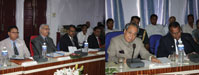 Click to enlarge Meghalaya Governor, Mr. R. S. Mooshahary at a meeting with the members of the 13th Finance Commission at Secretariat Conference Room, Shillong