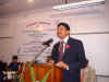 Meghalaya . Education Minister, Mr Manas Choudhuri speaking at the inaugural meeting of the EDUSAT Network, an ISRO initiative at DERT office premises, Shillong
